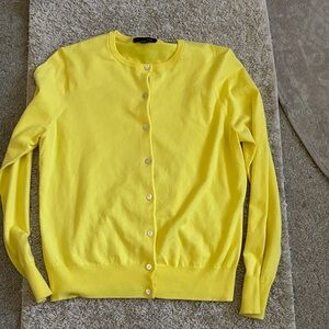 Lands' End Women's Bright Yellow Cardigan